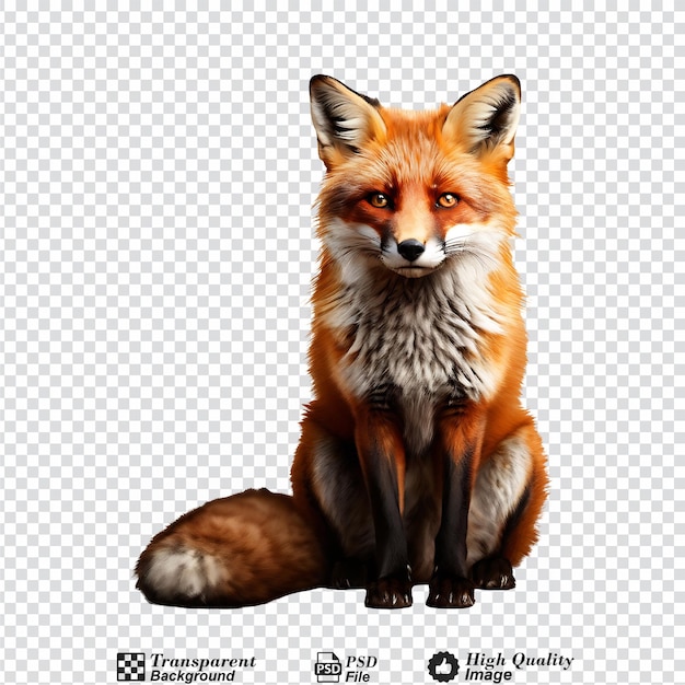 PSD fox isolated on transparent background