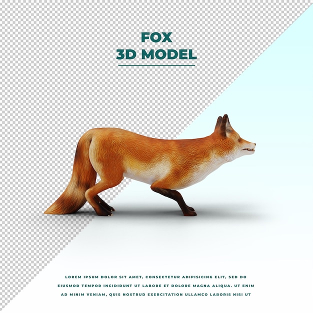 PSD fox isolated