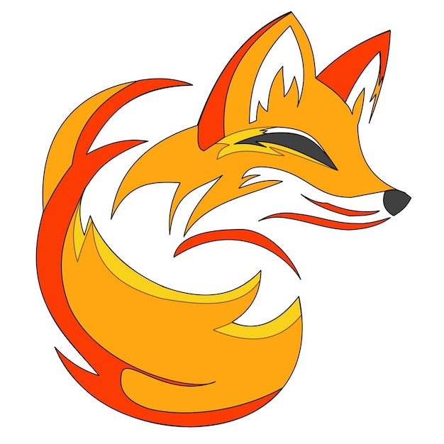 PSD В формате psd логотипа fox можно легко настраивать цвета и размеры без потери качества.