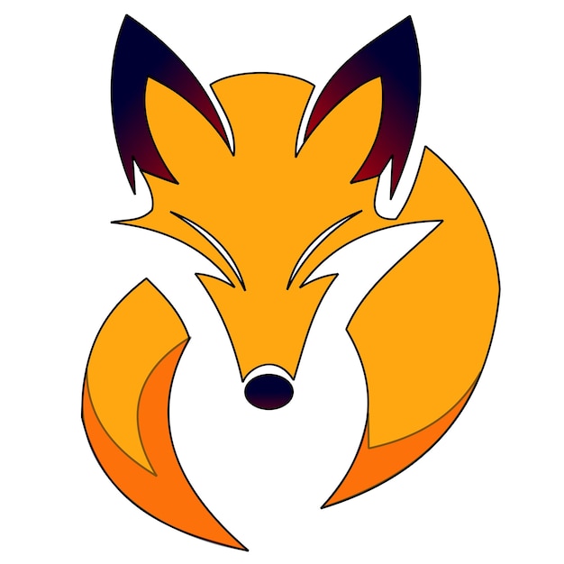 PSD fox logo format psd can easily adjust colors and sizes without losing quality