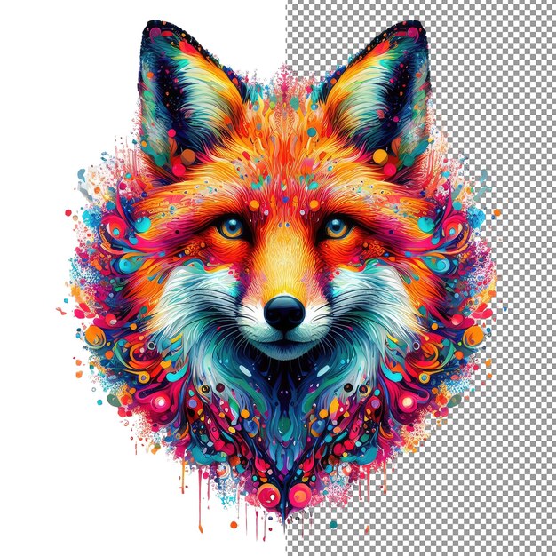 PSD magic fox highquality png isolamento di una volpe maestosa