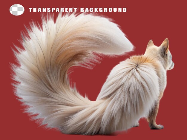 PSD fox squirrel illustration on transparent background