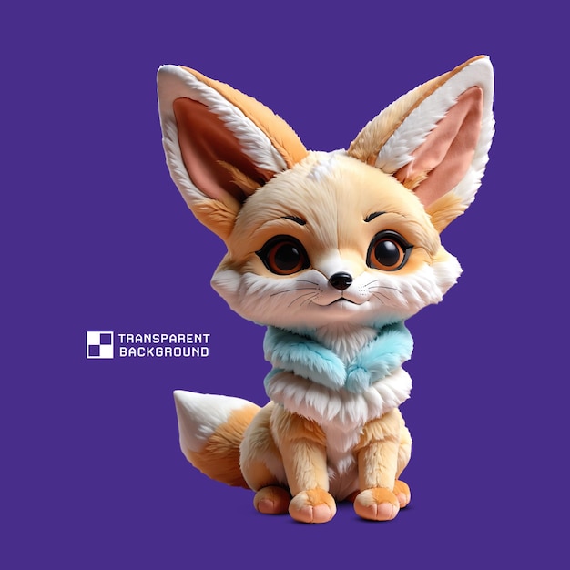 PSD fox stuffed toy adorable and ready for cuddles