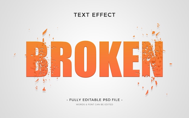 PSD fragment text effect