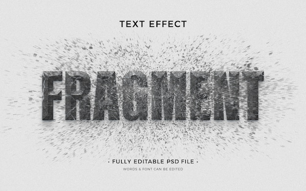 PSD fragment text effect