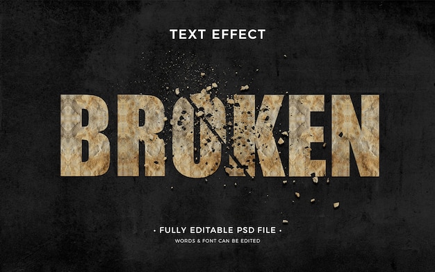 PSD fragment text effect