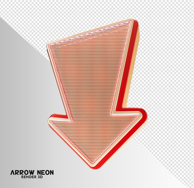 frame arrows with grid and realistic neon blue 3d render