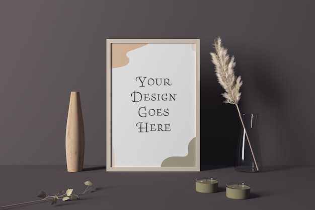 Frame Art Mockup Front View
