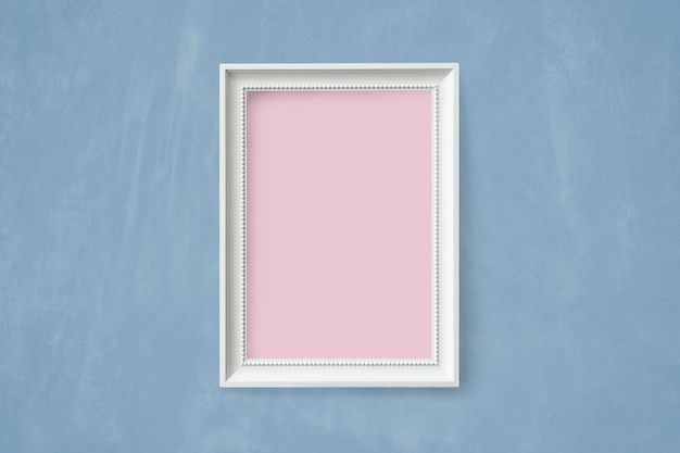 Frame on a blue wall