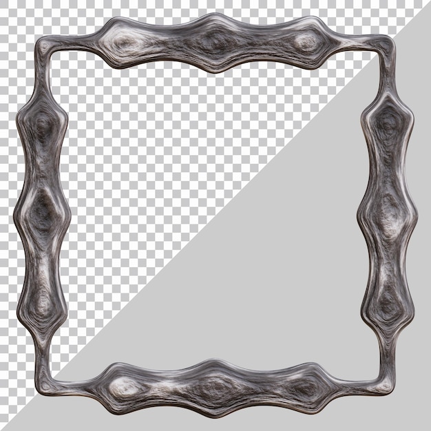 PSD frame design geometric shape in 3d render