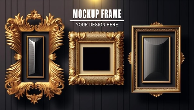 Frame design mockup template