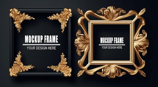 Frame design mockup template