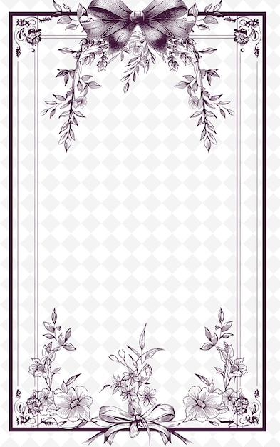 PSD a frame of flowers with the words lavender on it