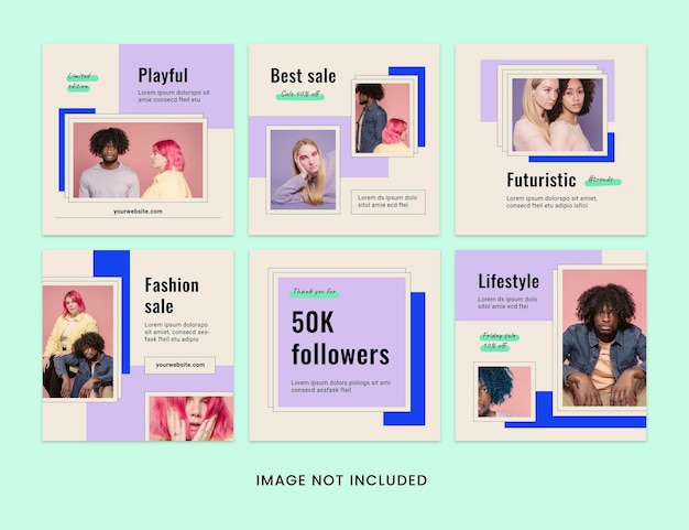 Frame instagram post template vol1