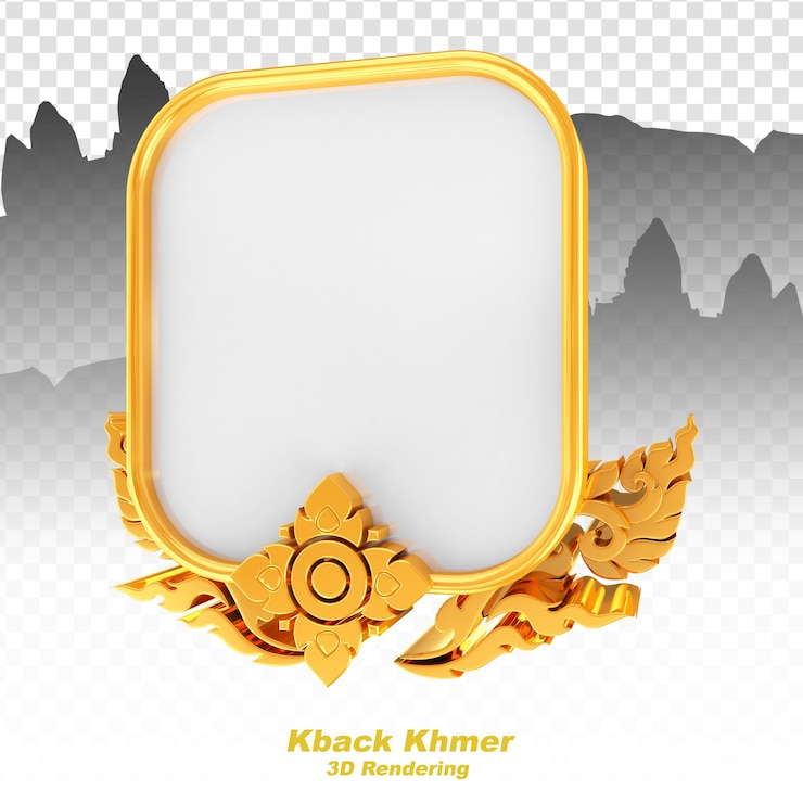 Frame Kbach Khmer Ontwerp 3D-rendering