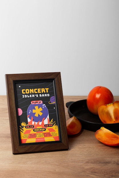 PSD frame met fruitarrangement mockup