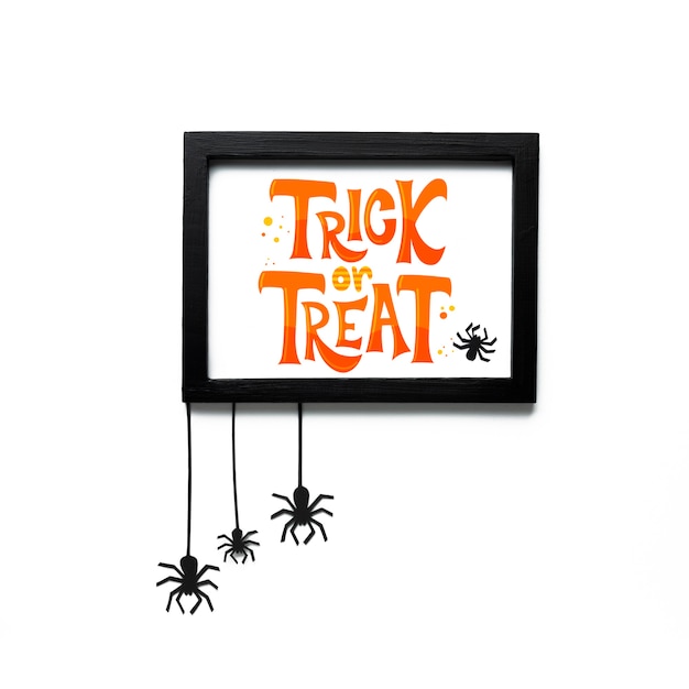 Frame met trick or treat-bericht