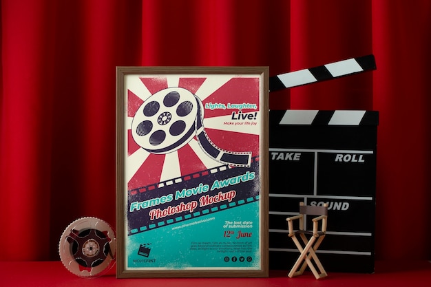 PSD frame mock-up design for movie awards