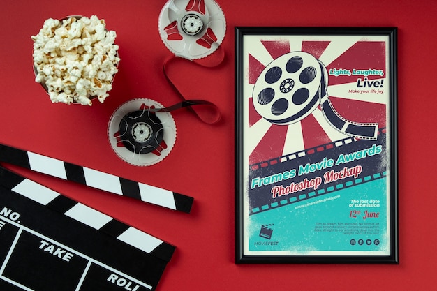 PSD frame mock-up design for movie awards