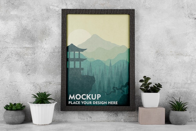 Frame mock-up with poster