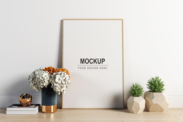 Frame mockup design in 3d rendering