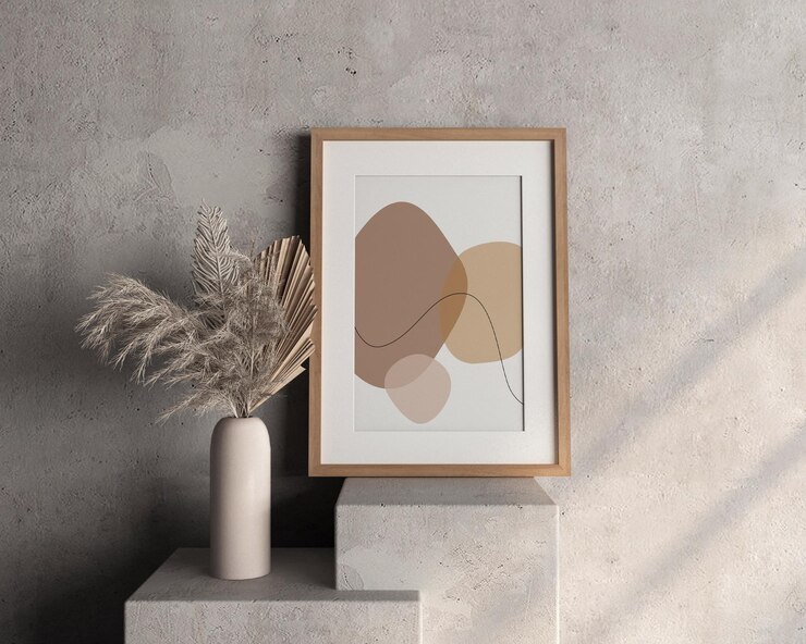 Frame mockup design in 3d rendering