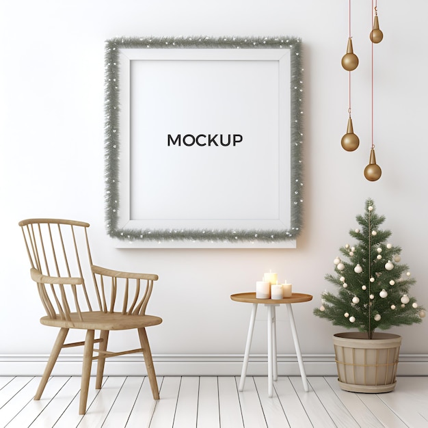 Frame mockup design and interior decorate