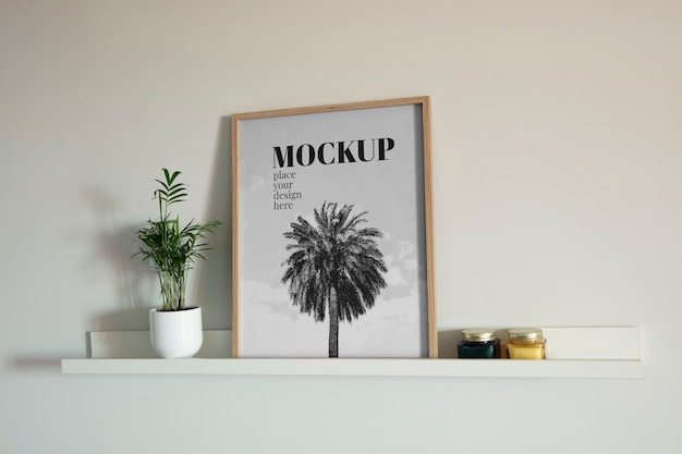Frame mockup on the floor