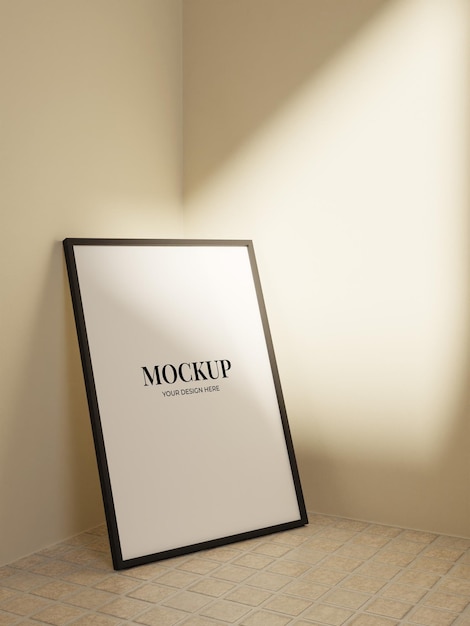 Frame mockup on the floor