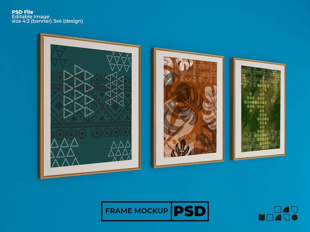 Frame mockup kamer binnen decoratief