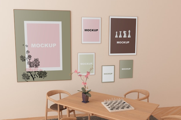 Frame mockup in living room