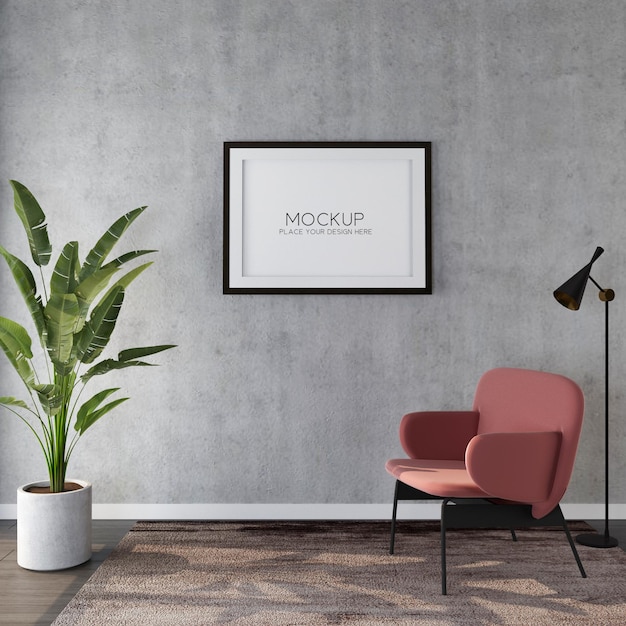 Frame mockup in living room