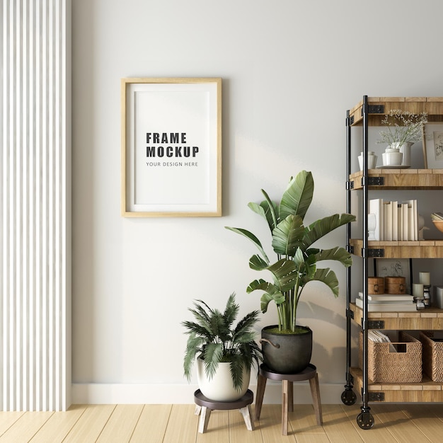 PSD frame mockup-ontwerp in 3d-rendering