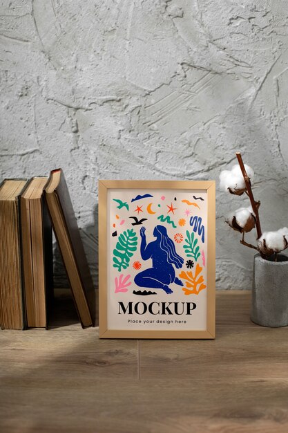 Frame mockup-ontwerp met schaduwen