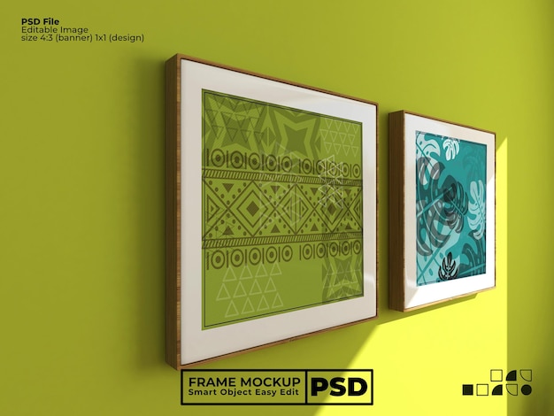 Frame mockup room indoor decorative