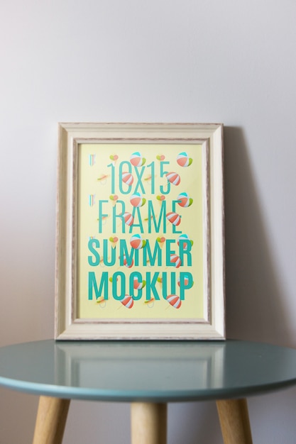 frame mockup on table