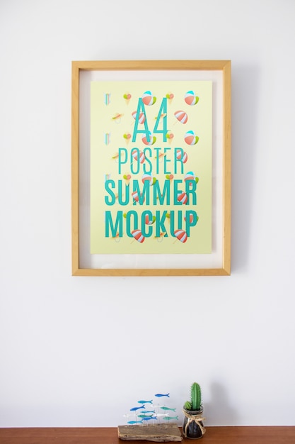 frame mockup on wall