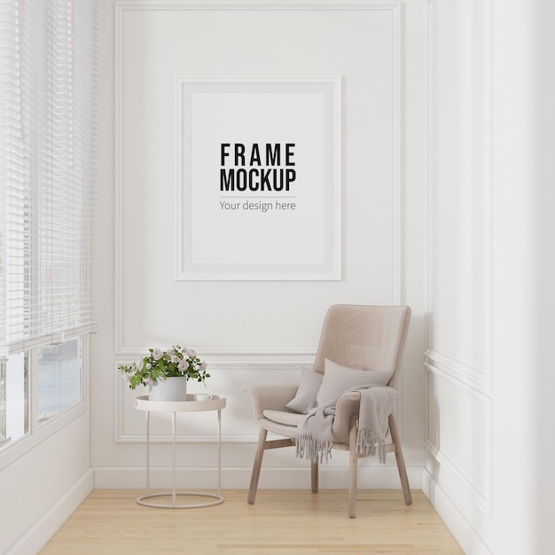 Frame mockup on wall