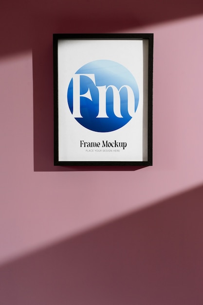 PSD frame mockup next to a window