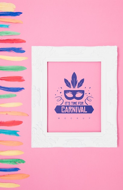 Frame mockup with carnival concept