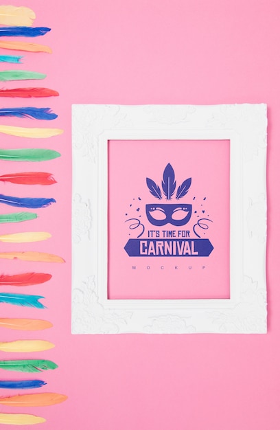 PSD frame mockup with carnival concept