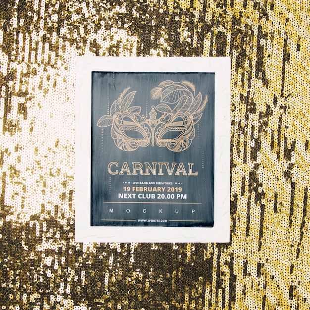 PSD frame mockup with carnival concept