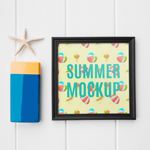 frame mockup with summer concept