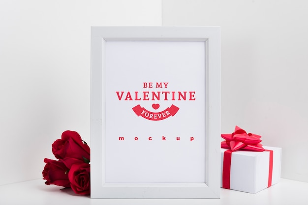 Frame mockup with valentine concept