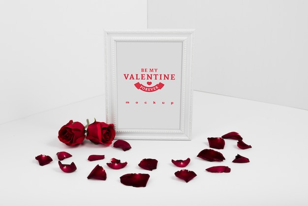 Frame mockup with valentine concept