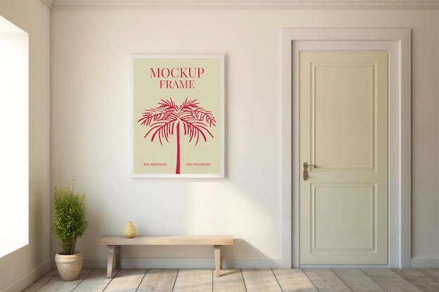 Frame near door design mockup