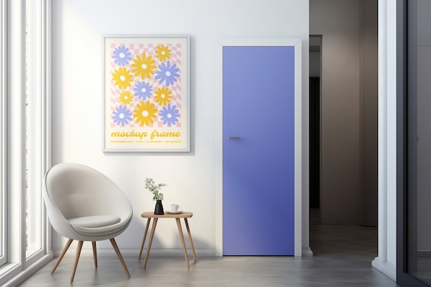 PSD frame near door mockup design