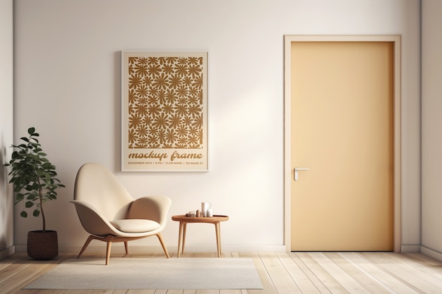 PSD frame near door mockup design