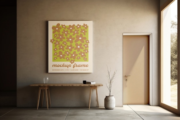 PSD frame near door mockup design