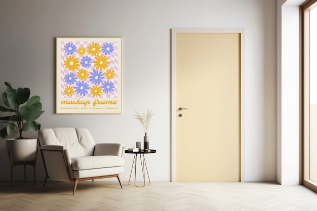 PSD frame near door mockup design